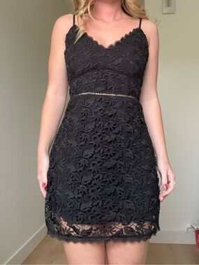 Abercrombie & Fitch Black Lace Mini Dress